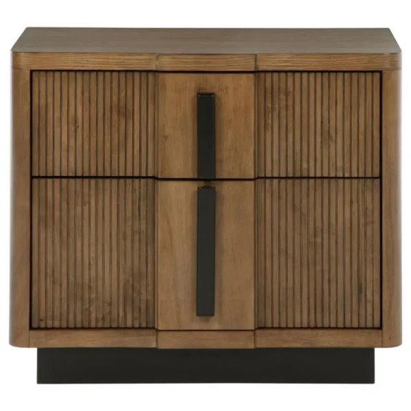 Terrace Ash Brown Nightstand with Charger By Coaster Furniture - Image 3