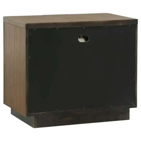 Terrace Ash Brown Nightstand with Charger By Coaster Furniture - Image 4