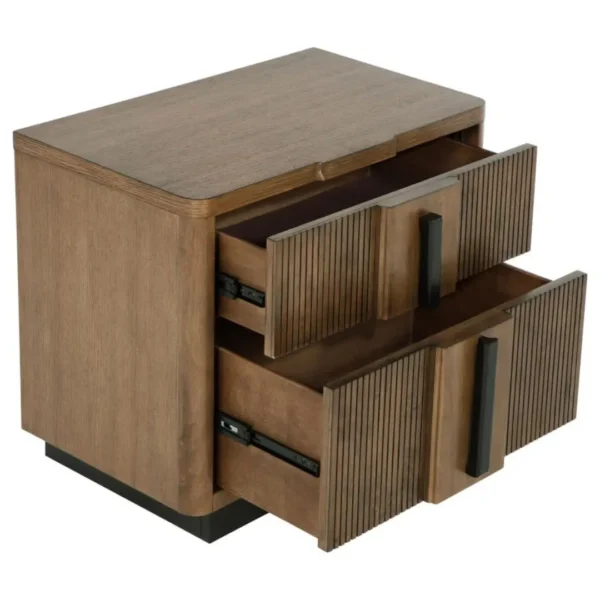 Terrace Ash Brown Nightstand with Charger By Coaster Furniture - Image 7
