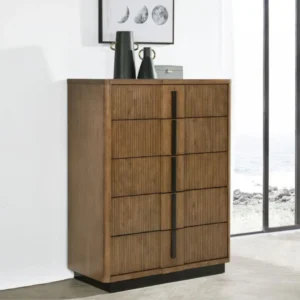 Terrace 5 Drawer Ash Brown Chest By Coaster Furniture