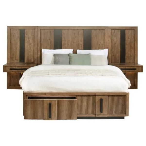 Terrace 2 Piece Wall Panel with Nightstand Set By Coaster Furniture - Image 2