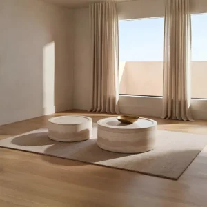 Olean Round Coffee Table Set of 2 by Furniture of America