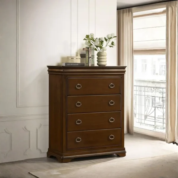 Garland Queen Bedroom Set Brown Cherry By Coaster Furniture - Image 4