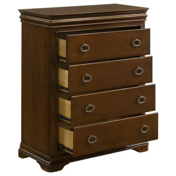 Garland Traditional Chest of Drawers in Brown Cherry By Coaster Furniture - Image 2