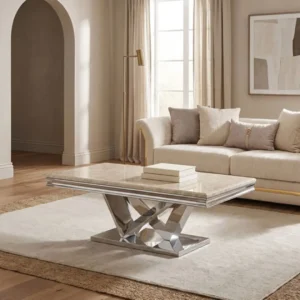 Villarsglane Chrome Coffee Table by Furniture of America