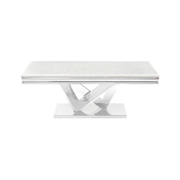 Villarsglane Chrome Coffee Table by Furniture of America - Image 2