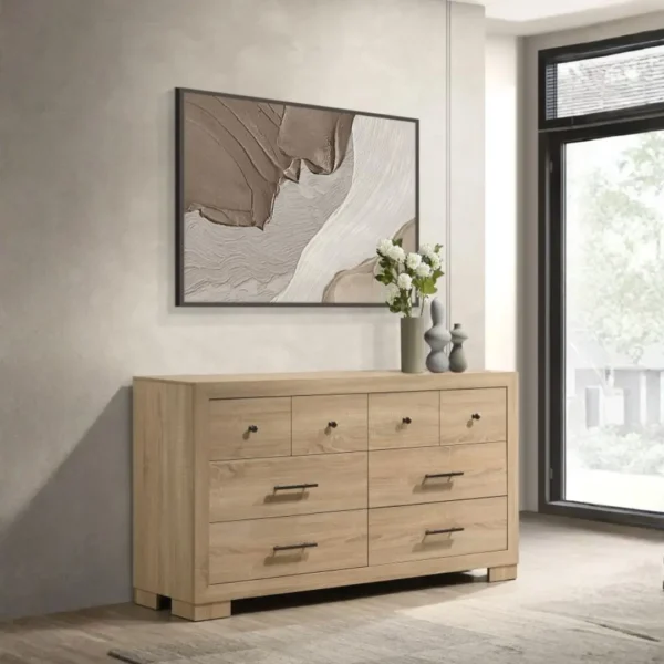 Arielle 5 Piece Bedroom Set Light Oak By Coaster Furniture - Image 5