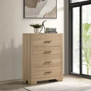 Arielle Light Oak Chest with Framed Fronts By Coaster Furniture