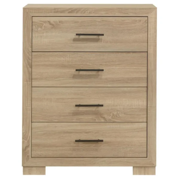 Arielle Light Oak Chest with Framed Fronts By Coaster Furniture - Image 2