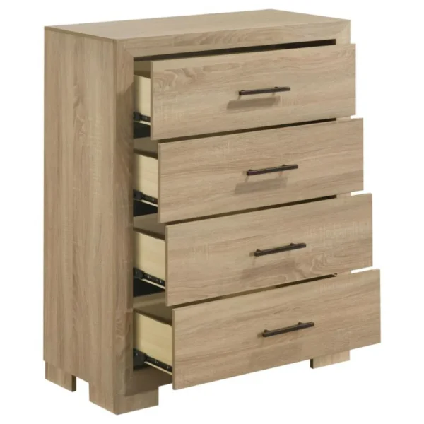 Arielle Light Oak Chest with Framed Fronts By Coaster Furniture - Image 6