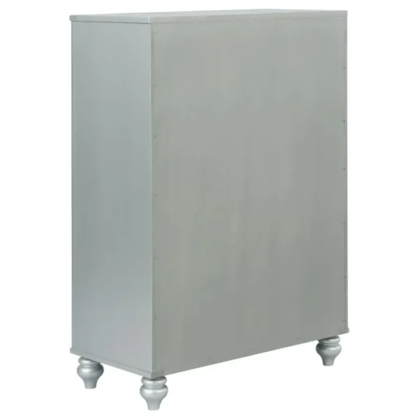 Gunnison 5 Drawer Silver Metallic Chest By Coaster Furniture - Image 4