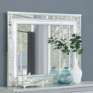 Gunnison Silver Metallic Dresser Mirror By Coaster Furniture