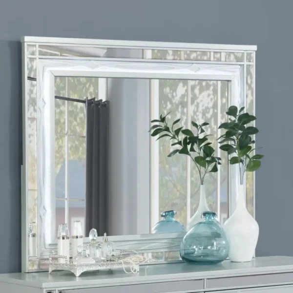 Gunnison Silver Metallic Bedroom Set By Coaster Furniture - Image 6