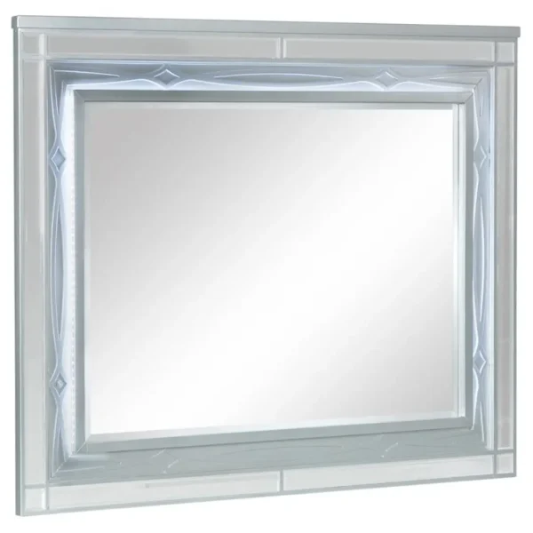 Gunnison Silver Metallic Dresser Mirror By Coaster Furniture - Image 2