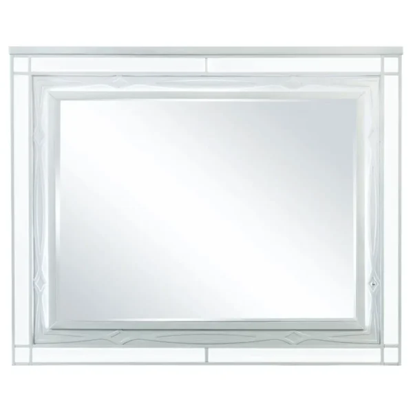 Gunnison Silver Metallic Dresser Mirror By Coaster Furniture - Image 3