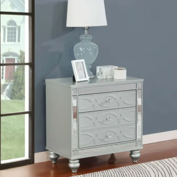Gunnison Silver Metallic Bedroom Set By Coaster Furniture - Image 3