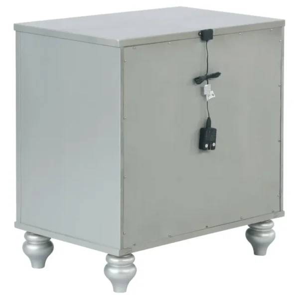 Gunnison Silver Metallic Nightstand By Coaster Furniture - Image 5