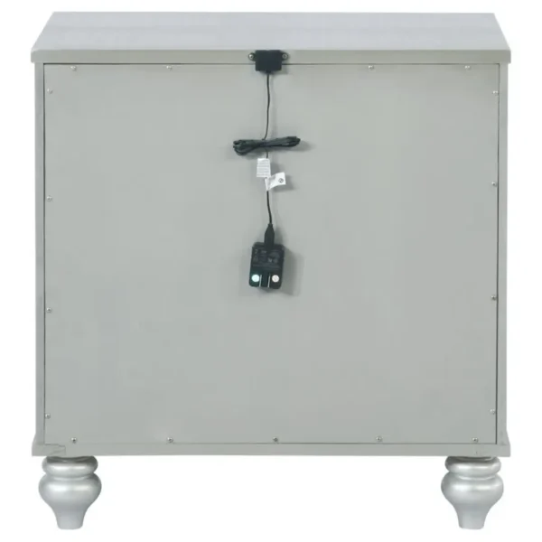 Gunnison Silver Metallic Nightstand By Coaster Furniture - Image 6