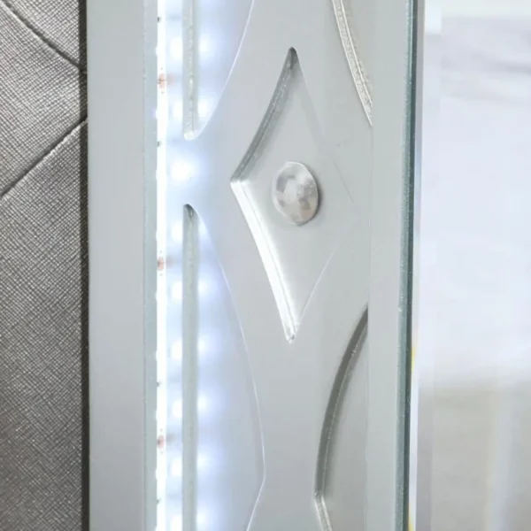 Gunnison Tufted Bed Frames in Silver Metallic By Coaster Furniture - Image 5