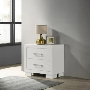 Jessica 2 Drawer Contemporary Nightstand By Coaster Furniture