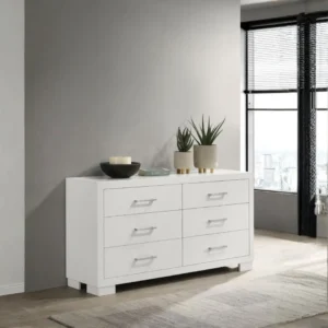 Jessica 6 Drawer Contemporary Dresser By Coaster Furniture