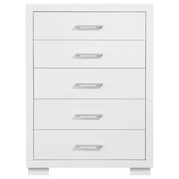 Jessica 5 Drawer Contemporary Chest By Coaster Furniture - Image 2