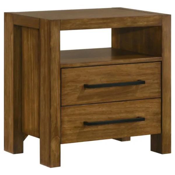 Adderley Warm Brown Nightstand By Coaster Furniture - Image 2