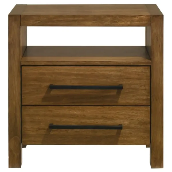 Adderley Warm Brown Nightstand By Coaster Furniture - Image 3