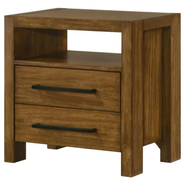 Adderley Warm Brown Nightstand By Coaster Furniture - Image 4