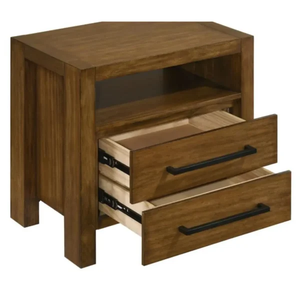 Adderley Warm Brown Nightstand By Coaster Furniture - Image 8