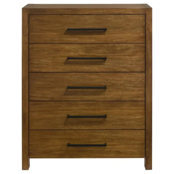 Adderley Warm Brown Bedroom Chest By Coaster Furniture - Image 3