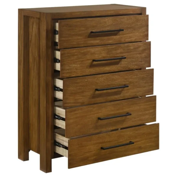 Adderley Warm Brown Bedroom Chest By Coaster Furniture - Image 7