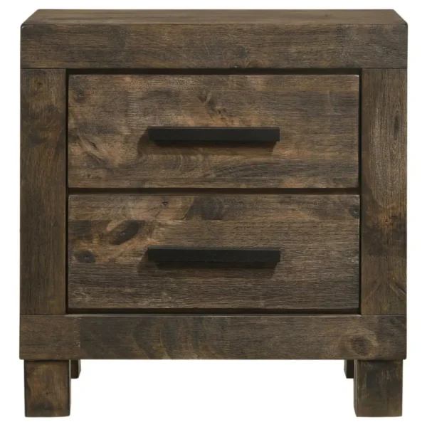 Woodmont Solid Wood Nightstand Rustic By Coaster Furniture - Image 2