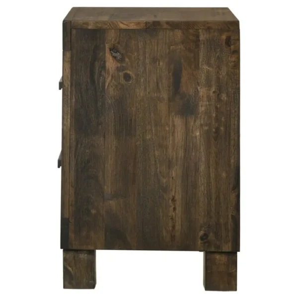 Woodmont Solid Wood Nightstand Rustic By Coaster Furniture - Image 4
