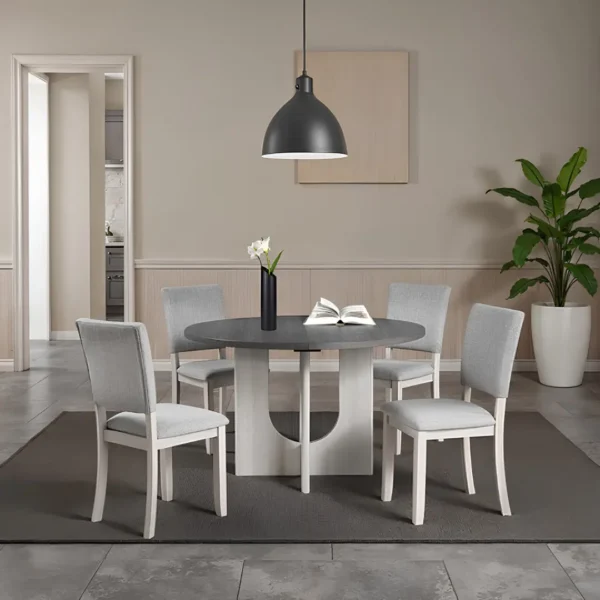 Oberto 5 Piece Wood Dining Set by Furniture of America - Image 4