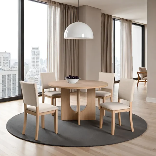 Oberto 5 Piece Wood Dining Set by Furniture of America - Image 3