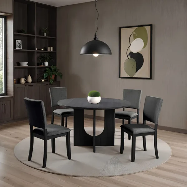 Oberto 5 Piece Wood Dining Set by Furniture of America - Image 5
