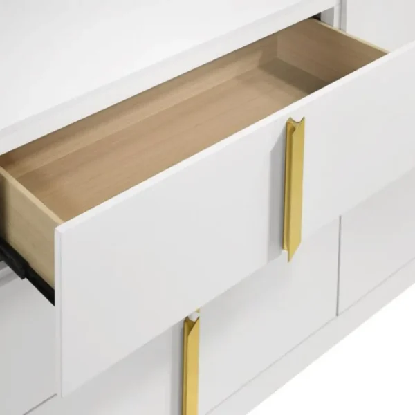 Ines White High Gloss Dresser By Coaster Furniture - Image 6