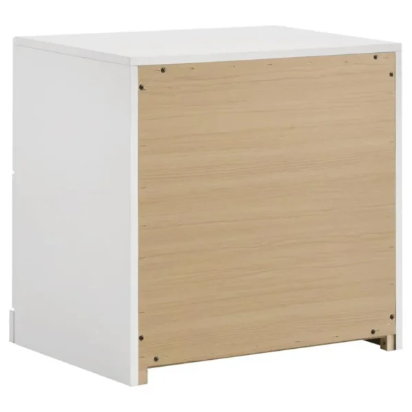 Ines 2 Drawer Nightstand White High Gloss By Coaster Furniture - Image 4