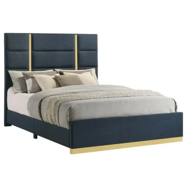 Ines 56-Inch Fabric Upholstered Panel Bed By Coaster Furniture - Image 2