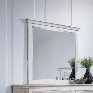 Franco Distressed White Dresser Mirror By Coaster Furniture