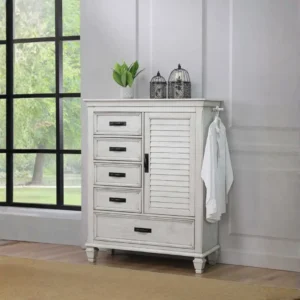 Franco Distressed White Chest By Coaster Furniture
