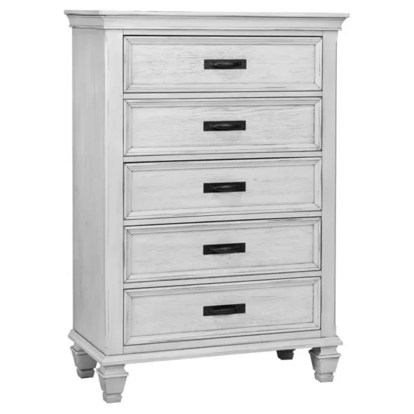 Franco Distressed White Chest By Coaster Furniture - Image 5