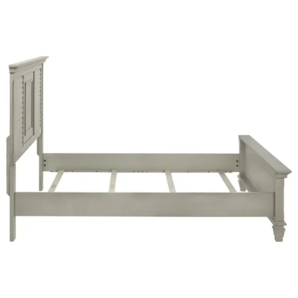 Franco Wood Panel Bed Distressed White By Coaster Furniture - Image 5