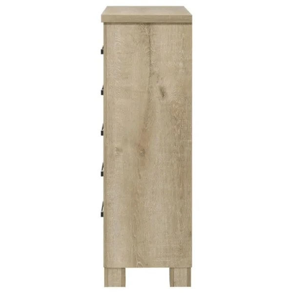 Oakglen Weathered Oak Bedroom Chest By Coaster Furniture - Image 4