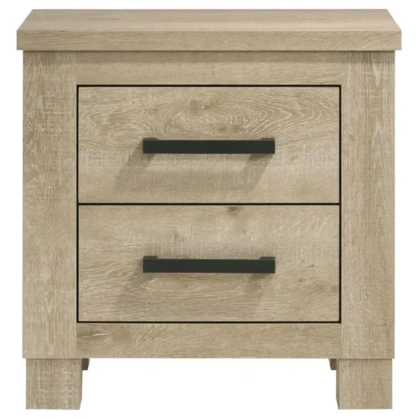 Oakglen Weathered Oak Nightstand By Coaster Furniture - Image 3