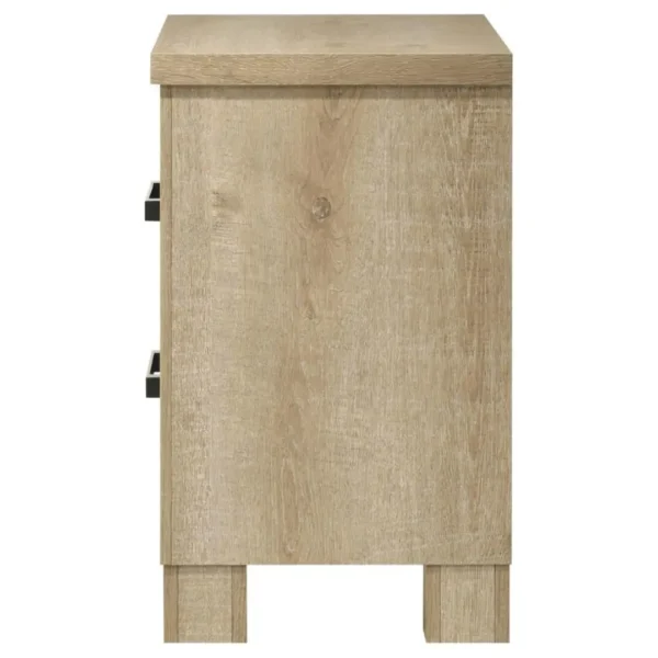 Oakglen Weathered Oak Nightstand By Coaster Furniture - Image 4