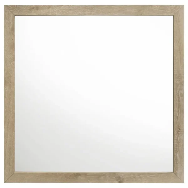 Oakglen Weathered Oak Dresser Mirror By Coaster Furniture - Image 3