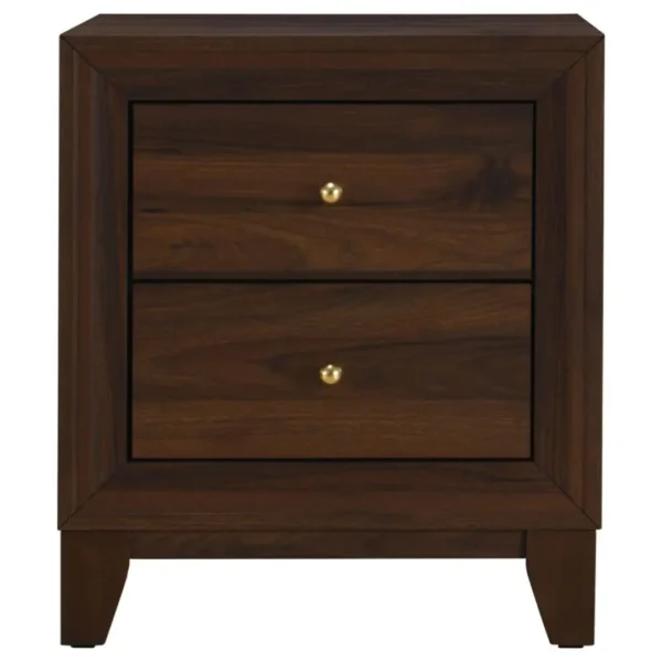 Welsley 2 Drawer Walnut Nightstand By Coaster Furniture - Image 3