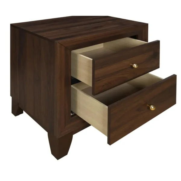 Welsley 2 Drawer Walnut Nightstand By Coaster Furniture - Image 7